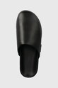 Calvin Klein klapki skórzane MULE czarny HM0HM01407