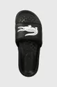 czarny Lacoste klapki Serve Dual Synthetic Logo Strap