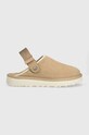 Замшевые тапочки UGG Goldencoast Clog одежда для дома бежевый 1142172.SSNT