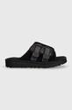 Кожаные шлепанцы UGG Goldencoast Strap Slide замш чёрный 1142730.BLK