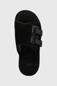 UGG klapki skórzane Goldencoast Strap Slide czarny 1142730.BLK