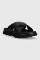 UGG klapki skórzane Capitola Cross Slide 1153076.BLK czarny SS24
