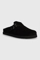 Represent ciabatte slide in camoscio Initial Mule MF9003.01 nero SS24