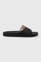 Marcelo Burlon papuci Icon Wings Sliders negru CMIC001S24PLA0011026