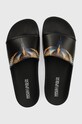 Marcelo Burlon papuci Icon Wings Sliders negru CMIC001S24PLA0011026