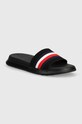 Tommy Hilfiger klapki DUAL DENSITY RWB KNIT POOL SLIDE czarny FM0FM05018