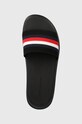 Tommy Hilfiger klapki DUAL DENSITY RWB KNIT POOL SLIDE czarny FM0FM05018