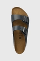 mornarsko modra Usnjeni natikači Birkenstock Arizona