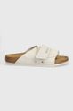 Велурени чехли Birkenstock Kyoto 1024535 бял SS24