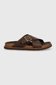 Шкіряні шльопанці Timberland Amalfi Vibes TB0A41A1V131 коричневий SS24
