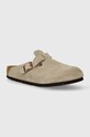 Semišové šľapky Birkenstock Boston semišová koža béžová 60461