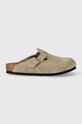 Semišové šľapky Birkenstock Boston 60461 béžová SS24