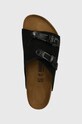 Замшеві шльопанці Birkenstock Zürich чорний 1026763.