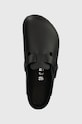 Birkenstock klapki skórzane Boston czarny 1026813