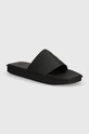 Pantofle Y-3 Water Slide imitace kůže černá FZ6423