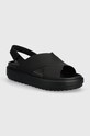 Crocs sandale Brooklyn Luxe Strap sintetic negru 209407.060