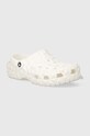 Παντόφλες Crocs Classic Geometric Clog φλατ λευκό 209563.100