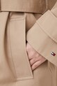 Pamučni kaput Tommy Hilfiger bež WW0WW40317