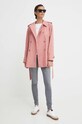 Bavlněný trenčkot Tommy Hilfiger WW0WW40481 růžová SS24