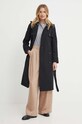 Bombažni plašč Lauren Ralph Lauren črna 200934375