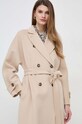 Weekend Max Mara płaszcz wełniany 2415011031600 beżowy