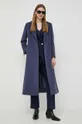 Шерстяное пальто MAX&Co. тёмно-синий