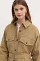 Плащ з домішкою льону Weekend Max Mara бежевий 2415041082600