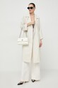 Marella płaszcz z domieszką lnu 2413121015200 beżowy SS24
