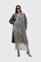 Пальто с шерстью AllSaints PAULAH с подкладкой серый W007OZ