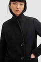 Шерстяное пальто AllSaints SIDNEY W008OZ чёрный NC25