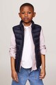 Tommy Hilfiger bezrękawnik puchowy dziecięcy bez kaptura czarny KS0KS00439.PPYH