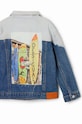 Desigual geacă din denim pentru copii 24SBED02 albastru