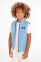 Dětská vesta Calvin Klein Jeans nezateplené modrá IB0IB02085.PPYH