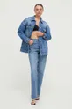 Jeans jakna Elisabetta Franchi modra