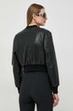 Odzież Elisabetta Franchi kurtka bomber skórzana GD35Z41E2 czarny