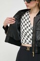 Elisabetta Franchi kurtka bomber skórzana GD35Z41E2