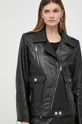 чёрный Кожаная куртка Elisabetta Franchi