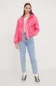 Tommy Jeans rövid kabát rózsaszín