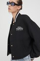Tommy Jeans kurtka bomber z domieszką wełny czarny DW0DW17236