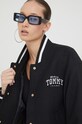 Tommy Jeans kurtka bomber z domieszką wełny DW0DW17236 czarny