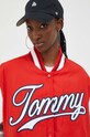 Tommy Jeans geacă bomber rosu DW0DW17233