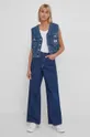Rifľová vesta Calvin Klein Jeans modrá