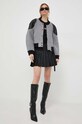 Miss Sixty kurtka bomber wełniana 6T4MJ1120000 szary SS24