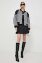 Miss Sixty kurtka bomber wełniana 6T4MJ1120000 szary SS24