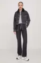 Rifľová bunda Karl Lagerfeld Jeans sivá