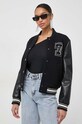 Abbigliamento Karl Lagerfeld giubbotto bomber in misto lana 240W1415 nero