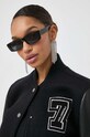 Karl Lagerfeld giubbotto bomber in misto lana 240W1415 nero