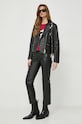 Karl Lagerfeld geaca ramones de piele 240W1900 negru SS24