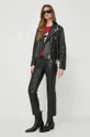 Usnjena biker jakna Karl Lagerfeld črna