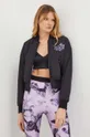 Obojstranná bunda bomber Versace Jeans Couture fialová